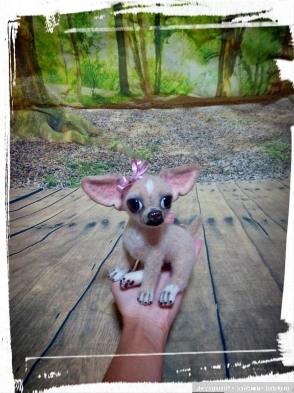 Чихуахуа — Валяные игрушки из шерсти: сухое валяние (фото 7)