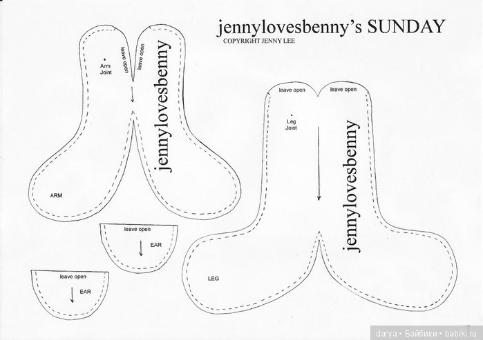 Мишка Sunday с выкройкой от Jenny Lee (фото 2)