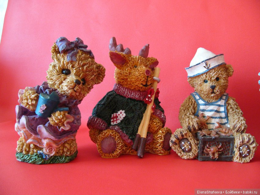 Коллекция винтажных медведей из полистоуна. Германия