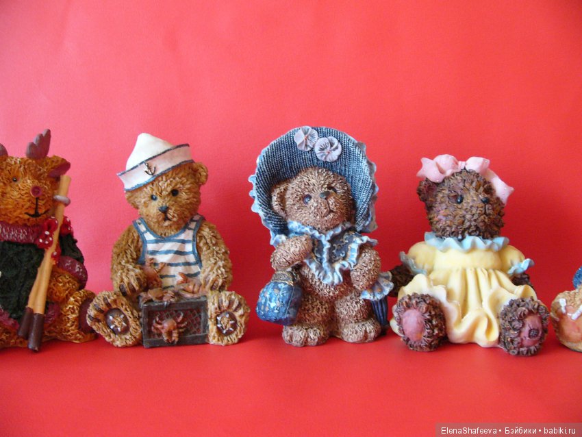 Коллекция винтажных медведей из полистоуна. Германия