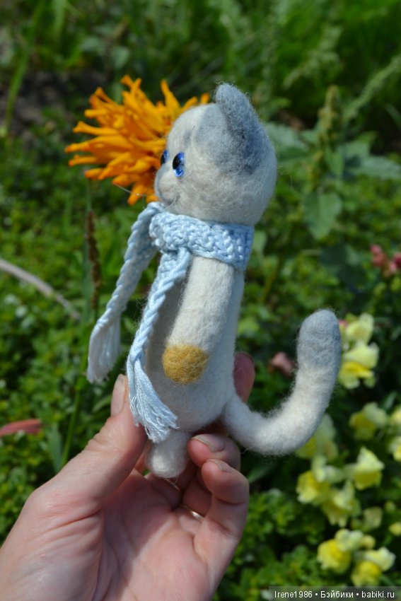 Котенок Кузя- путешественник, сухое валяние. Отдыхал на Байкале (фото 9)