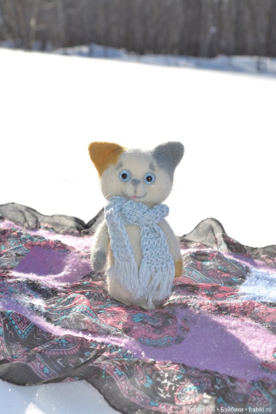 Котенок Кузя- путешественник, сухое валяние. Отдыхал на Байкале (фото 3)