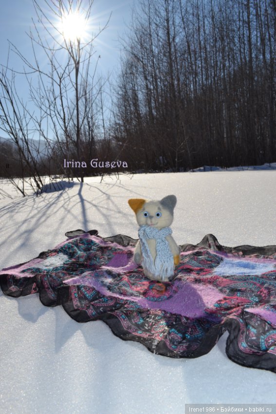 Котенок Кузя- путешественник, сухое валяние. Отдыхал на Байкале (фото 2)