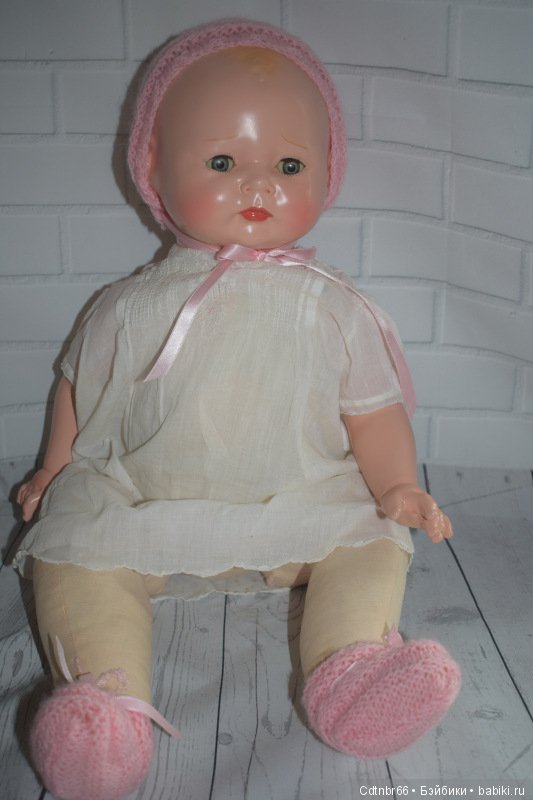 Губки бантиком, бровки домиком... Огромное спасибо Shvetko Светлана за антикварного малыша из США (фото 3)