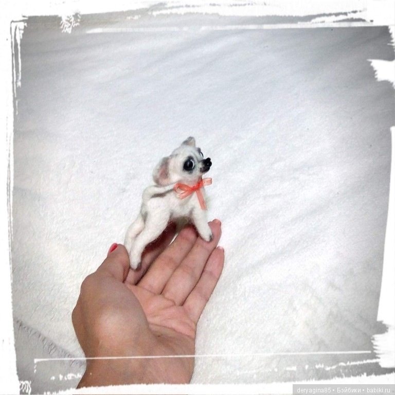 Еще одна микро чишка — Валяные игрушки из шерсти: сухое валяние (фото 7)