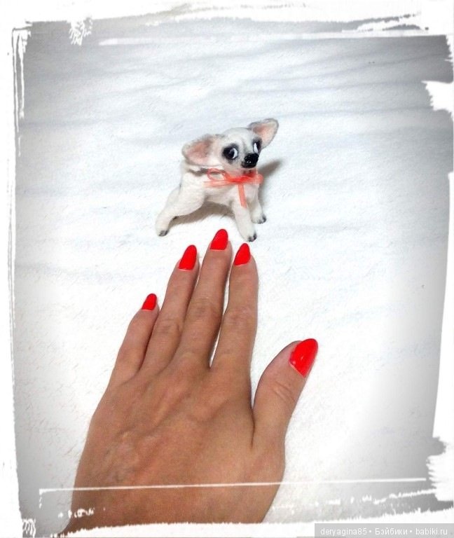 Еще одна микро чишка — Валяные игрушки из шерсти: сухое валяние (фото 6)