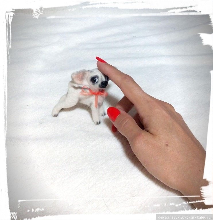 Еще одна микро чишка — Валяные игрушки из шерсти: сухое валяние (фото 4)