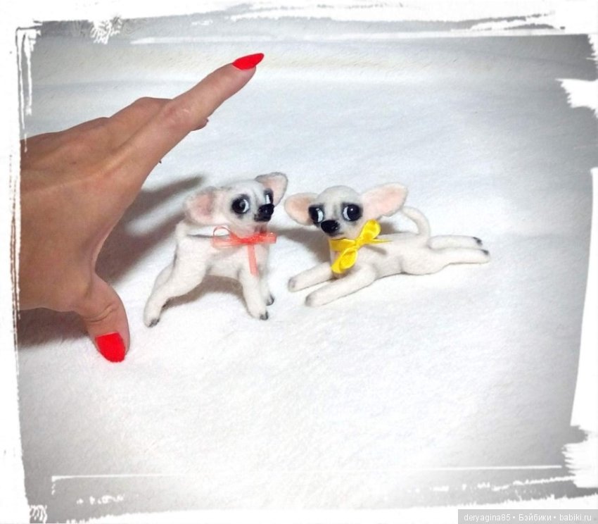 Еще одна микро чишка — Валяные игрушки из шерсти: сухое валяние (фото 3)