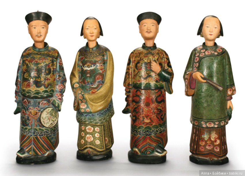 Китайские болванчики, фигурки, качающие головами, XIX век (фото 6)