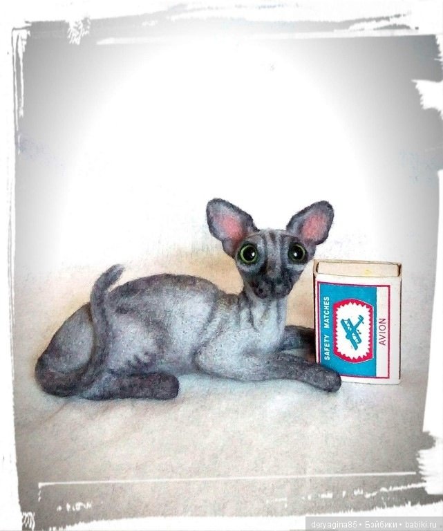 Мини сфинкс — Валяные игрушки из шерсти: сухое валяние