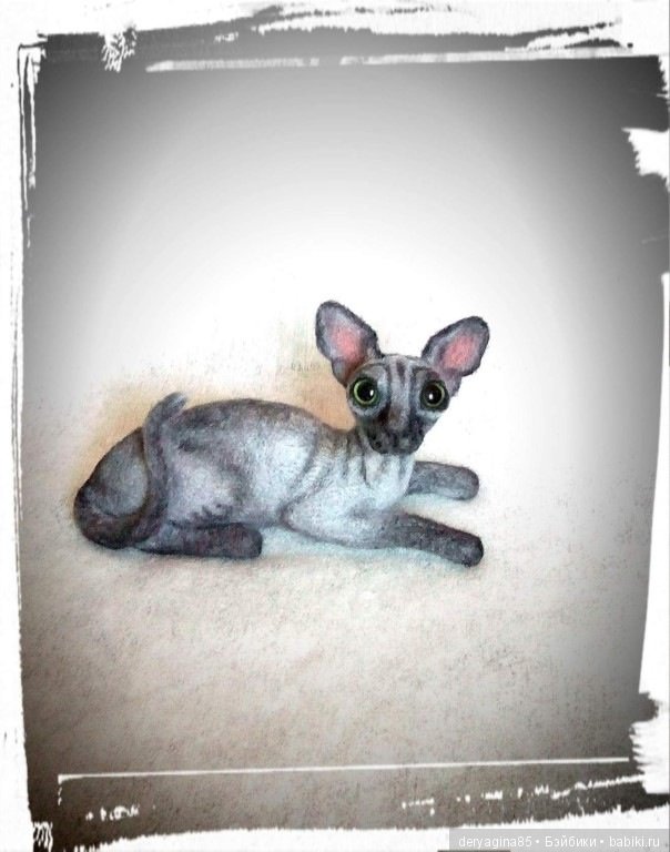 Мини сфинкс — Валяные игрушки из шерсти: сухое валяние