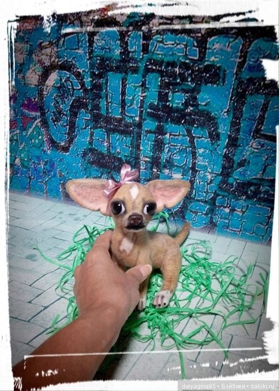 Чихуахуа — Валяные игрушки из шерсти: сухое валяние (фото 4)