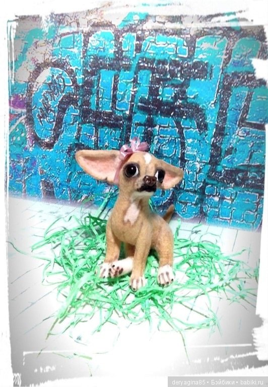 Чихуахуа — Валяные игрушки из шерсти: сухое валяние