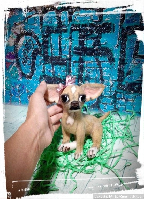 Чихуахуа — Валяные игрушки из шерсти: сухое валяние (фото 6)