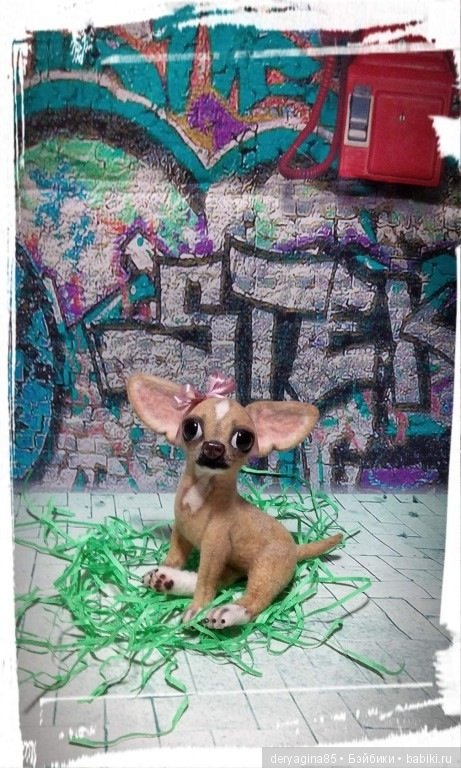 Чихуахуа — Валяные игрушки из шерсти: сухое валяние (фото 8)