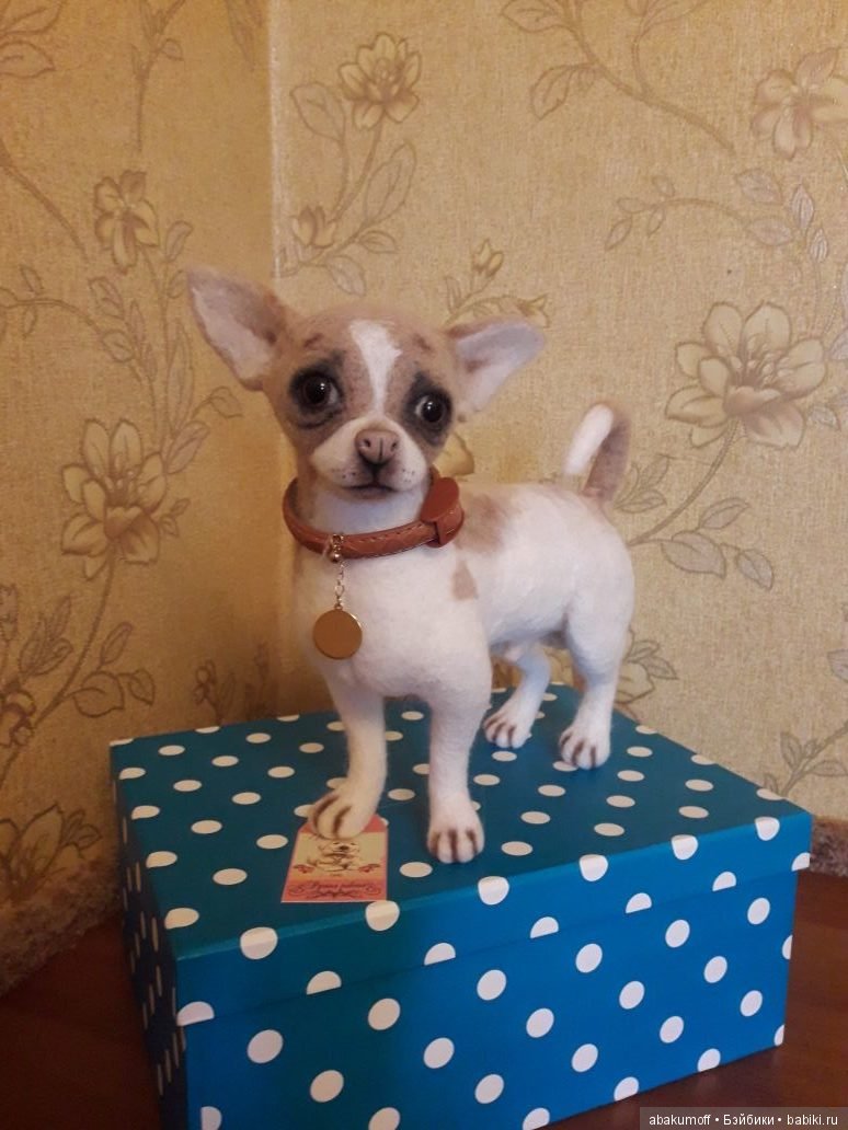 Малыш чихуахуа — Валяные игрушки из шерсти: сухое валяние