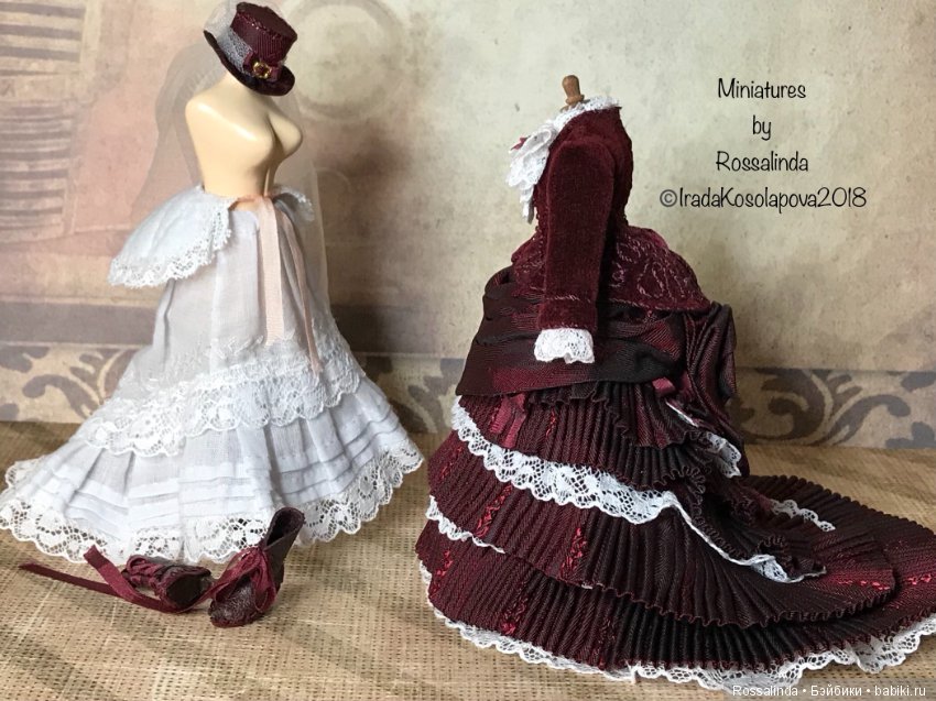 Визитный костюм 1874г. Миниатюра масштаба 1:12 (фото 2)