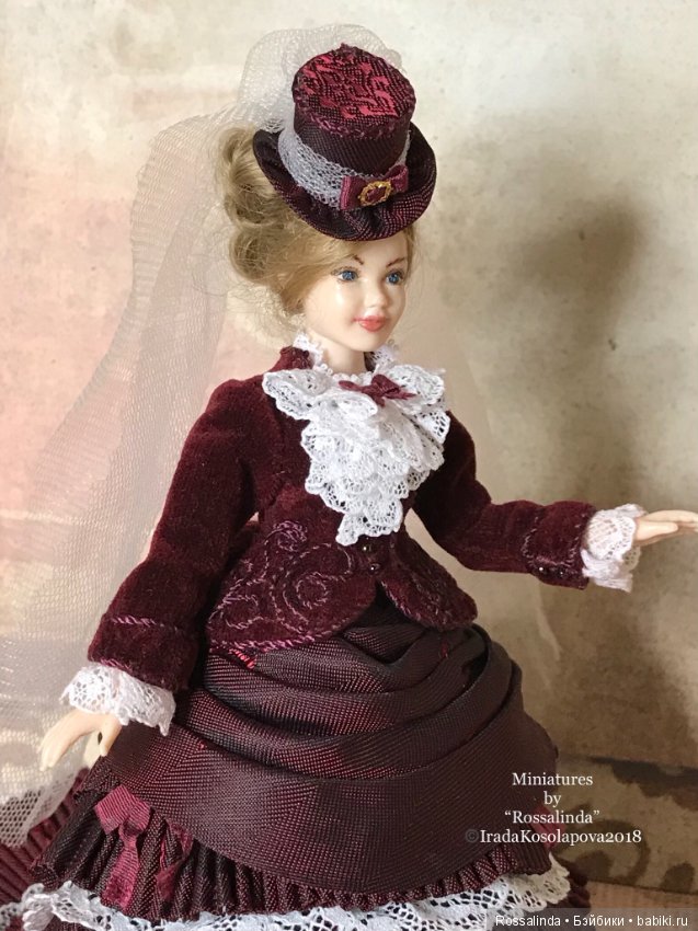 Визитный костюм 1874г. Миниатюра масштаба 1:12 (фото 9)