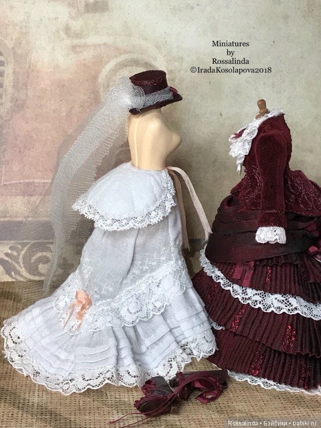 Визитный костюм 1874г. Миниатюра масштаба 1:12 (фото 4)