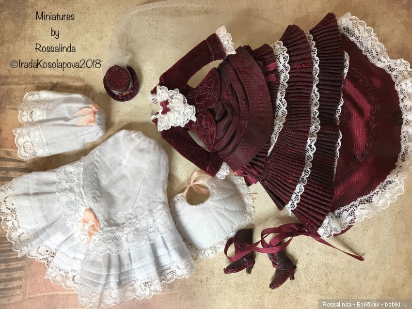 Визитный костюм 1874г. Миниатюра масштаба 1:12