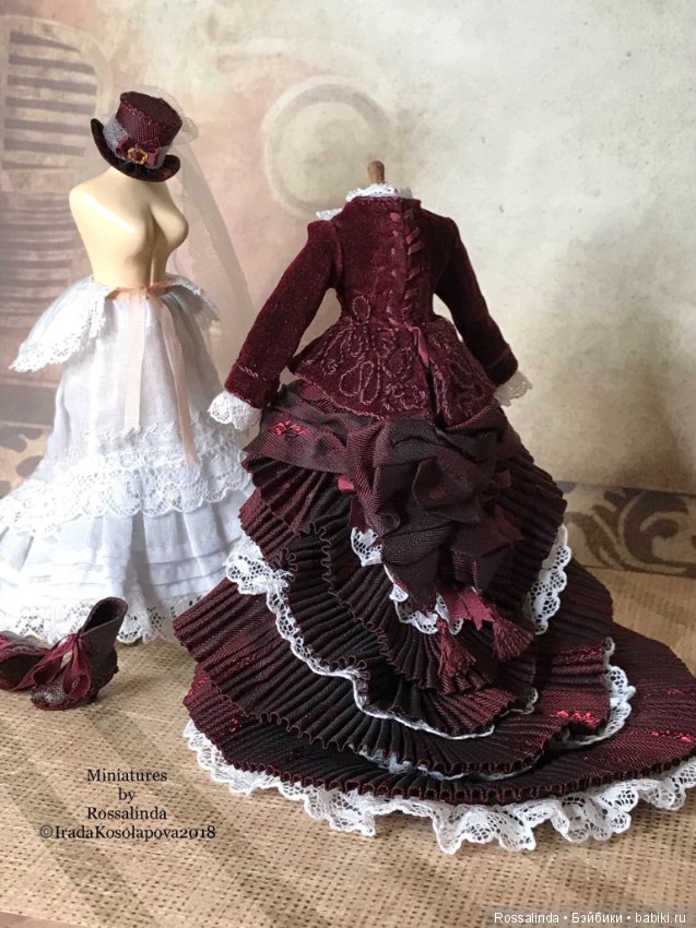 Визитный костюм 1874г. Миниатюра масштаба 1:12 (фото 3)