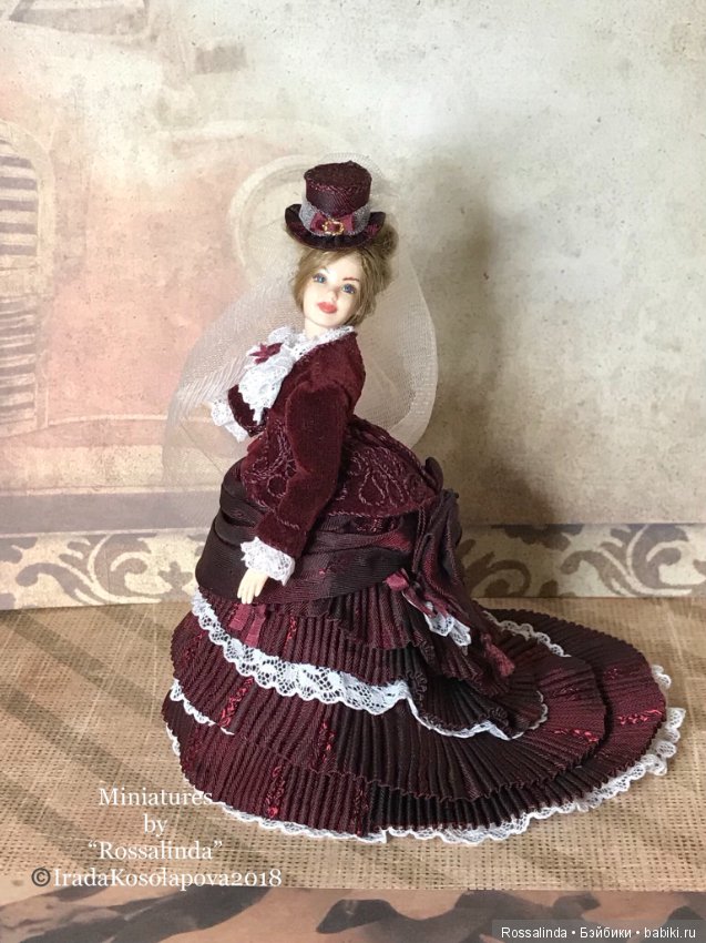 Визитный костюм 1874г. Миниатюра масштаба 1:12 (фото 6)