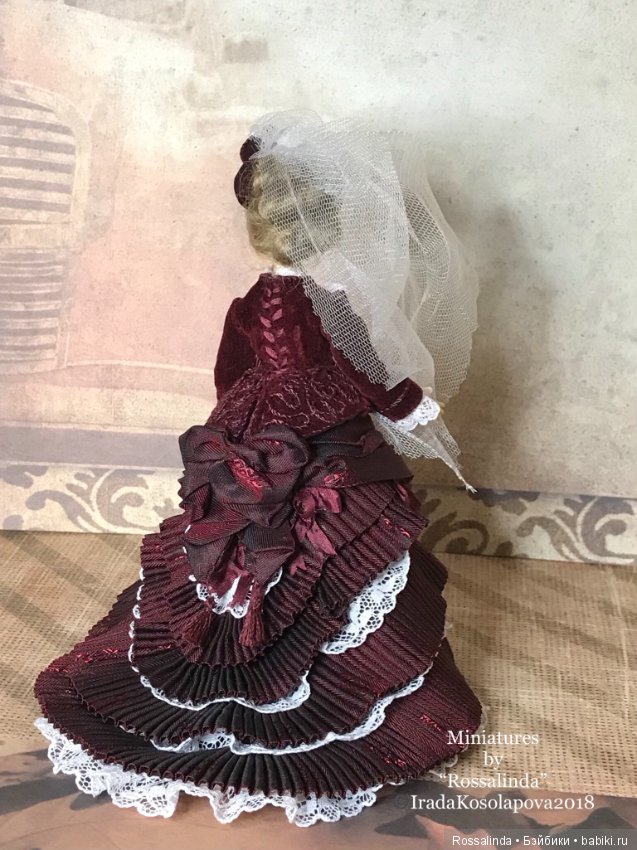 Визитный костюм 1874г. Миниатюра масштаба 1:12 (фото 8)