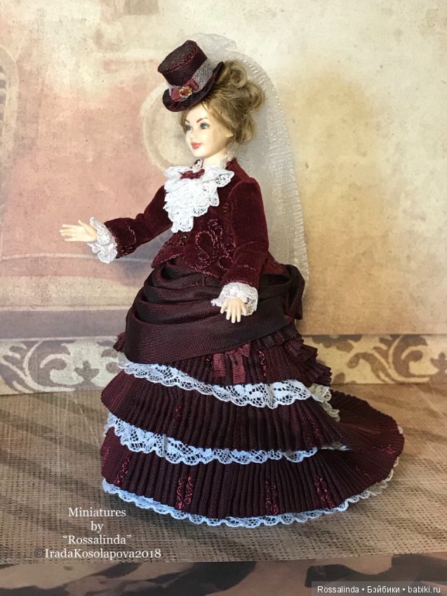 Визитный костюм 1874г. Миниатюра масштаба 1:12 (фото 5)