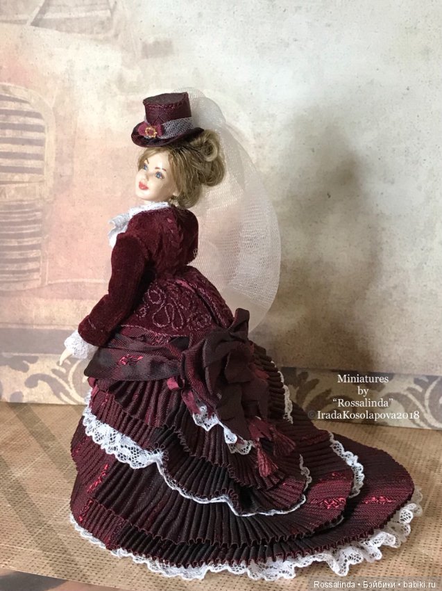 Визитный костюм 1874г. Миниатюра масштаба 1:12 (фото 7)