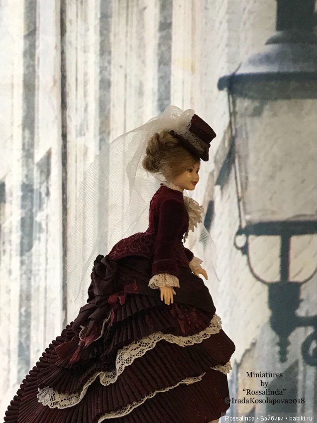 Визитный костюм 1874г. Миниатюра масштаба 1:12