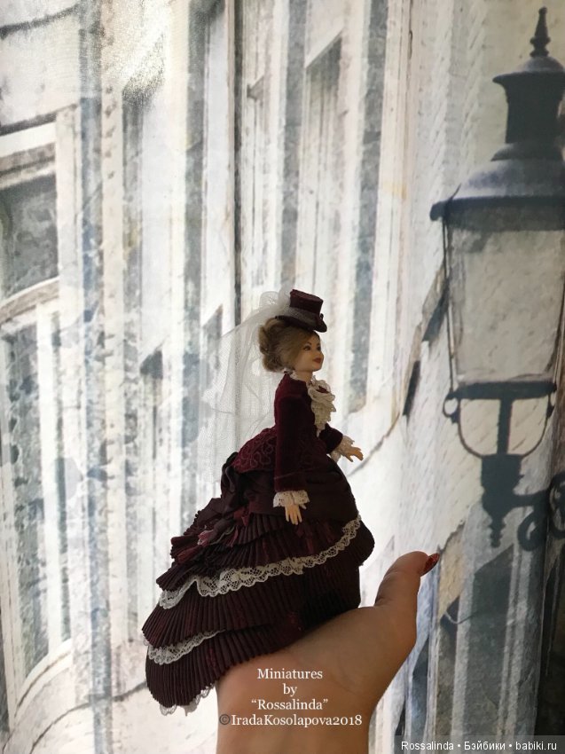 Визитный костюм 1874г. Миниатюра масштаба 1:12