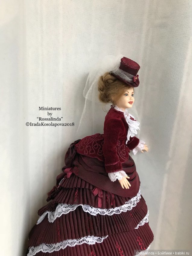 Визитный костюм 1874г. Миниатюра масштаба 1:12