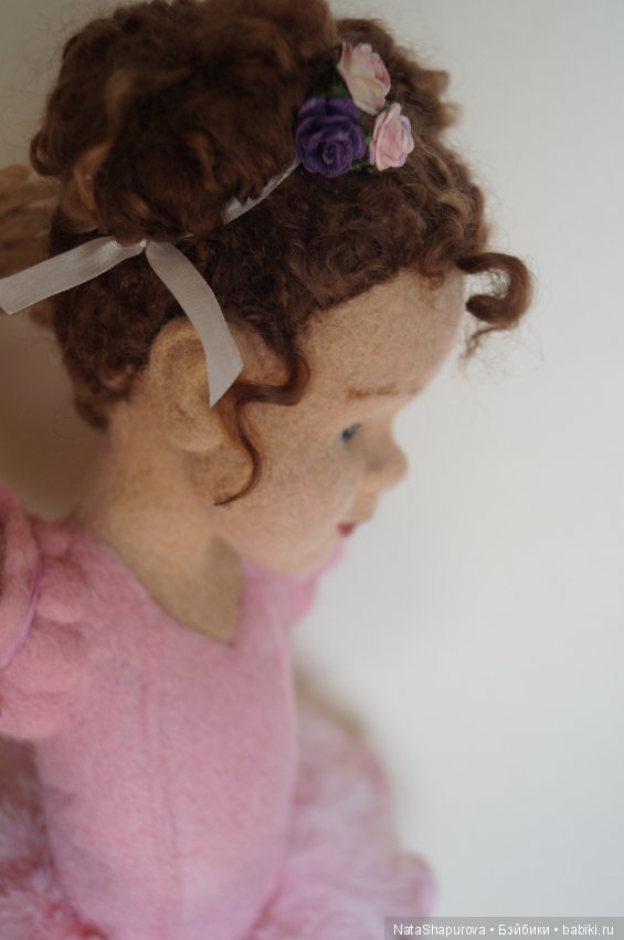 Тата. Маленькая балерина — Авторские куклы из шерсти (валяние): сухое (фото 4)