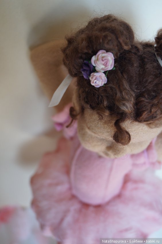 Тата. Маленькая балерина — Авторские куклы из шерсти (валяние): сухое (фото 5)