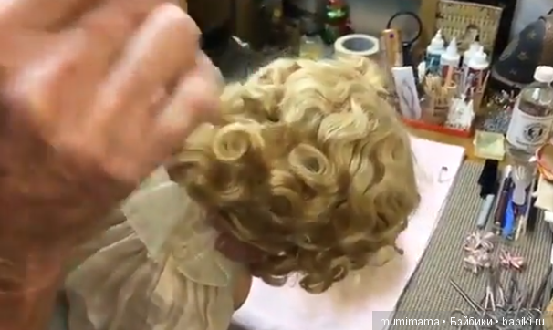 Как привести в порядок парик антикварной куклы - мохер, натуральный волос, искусственный волос