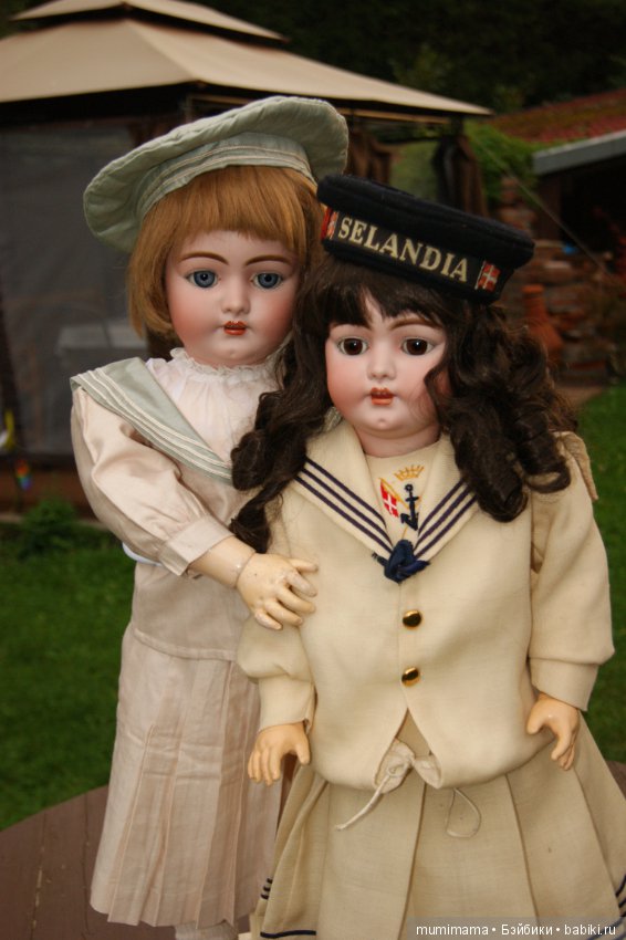 Антикварные куклы Simon & Halbig für Franz Schmidt симпатичные близняшки Флорентин и Северин