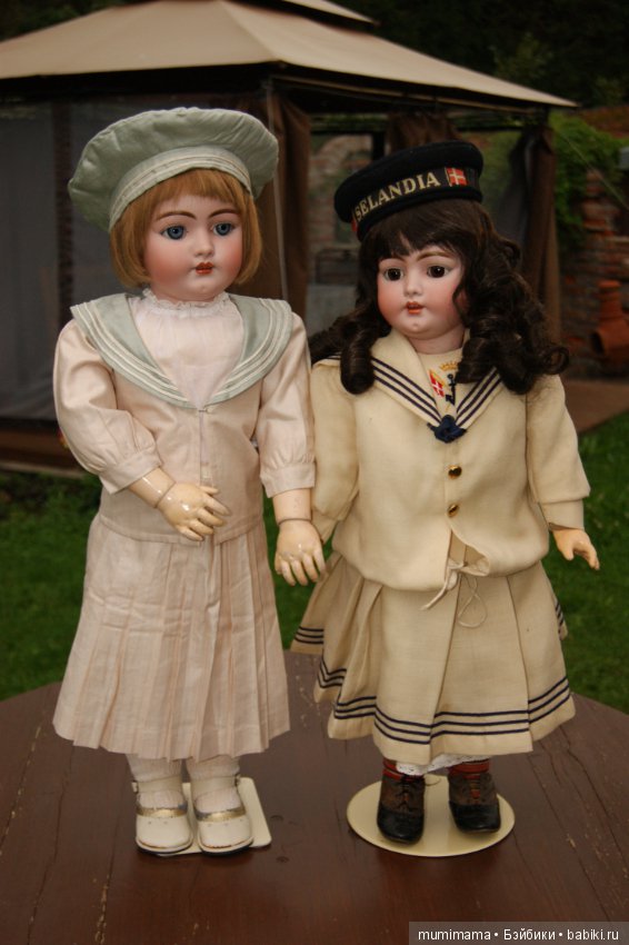 Антикварные куклы Simon & Halbig für Franz Schmidt симпатичные близняшки Флорентин и Северин (фото 3)