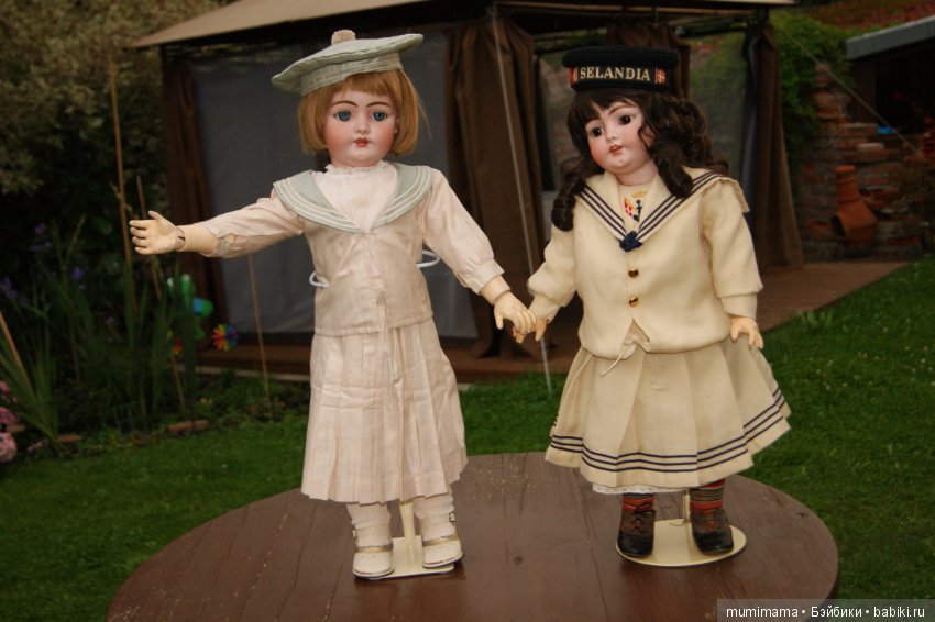 Антикварные куклы Simon & Halbig für Franz Schmidt симпатичные близняшки Флорентин и Северин (фото 9)