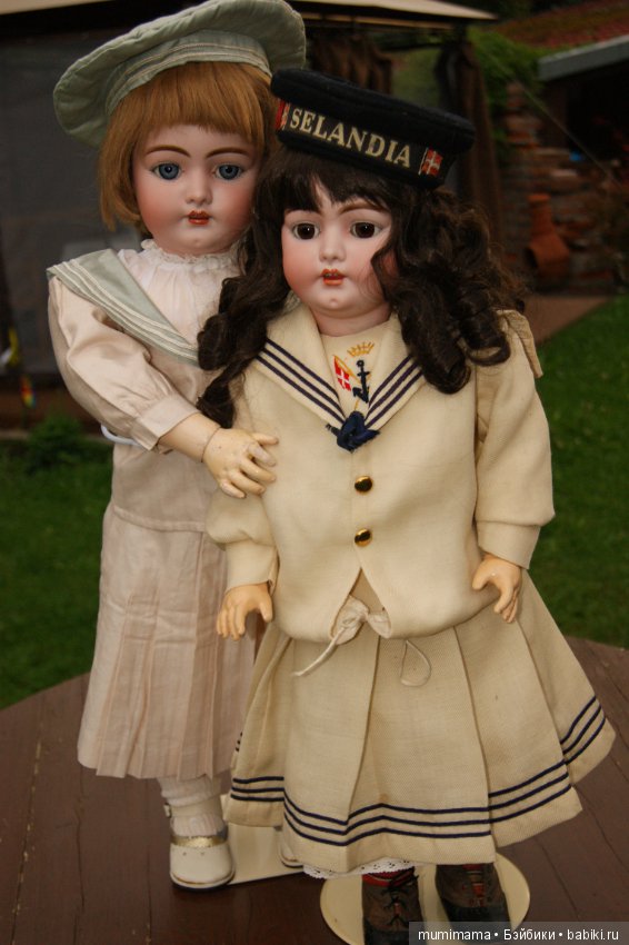Антикварные куклы Simon & Halbig für Franz Schmidt симпатичные близняшки Флорентин и Северин