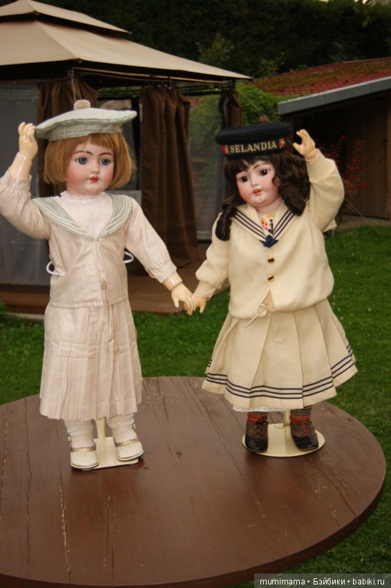 Антикварные куклы Simon & Halbig für Franz Schmidt симпатичные близняшки Флорентин и Северин