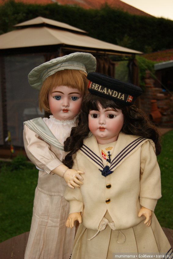 Антикварные куклы Simon & Halbig für Franz Schmidt симпатичные близняшки Флорентин и Северин