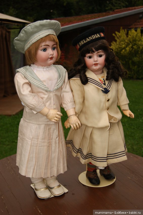 Антикварные куклы Simon & Halbig für Franz Schmidt симпатичные близняшки Флорентин и Северин (фото 6)