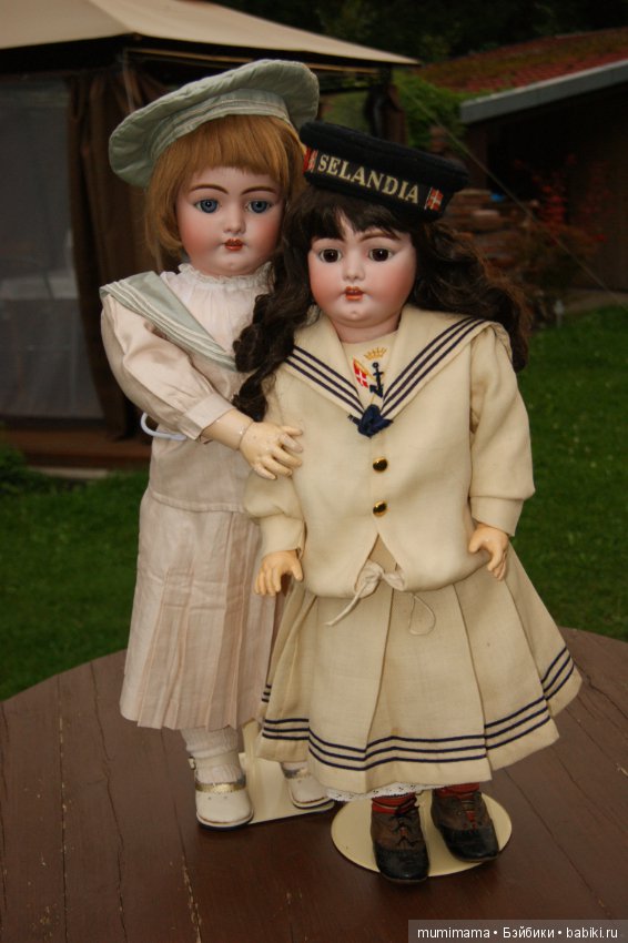 Антикварные куклы Simon & Halbig für Franz Schmidt симпатичные близняшки Флорентин и Северин