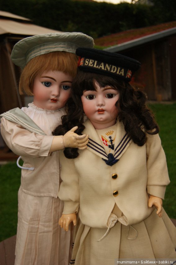 Антикварные куклы Simon & Halbig für Franz Schmidt симпатичные близняшки Флорентин и Северин