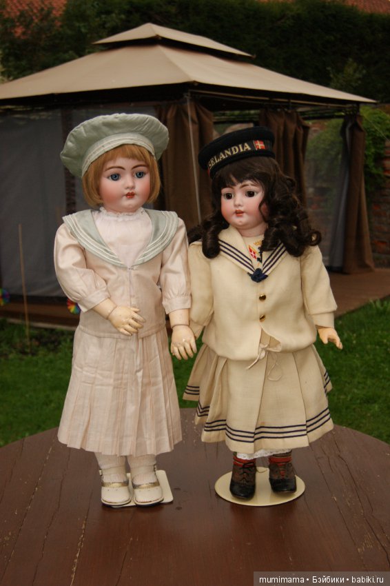 Антикварные куклы Simon & Halbig für Franz Schmidt симпатичные близняшки Флорентин и Северин