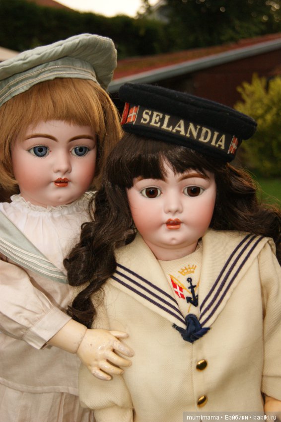 Антикварные куклы Simon & Halbig für Franz Schmidt симпатичные близняшки Флорентин и Северин