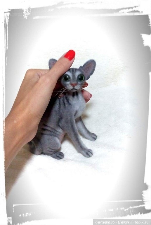 Сфинкс — Валяные игрушки из шерсти: сухое валяние (фото 2)