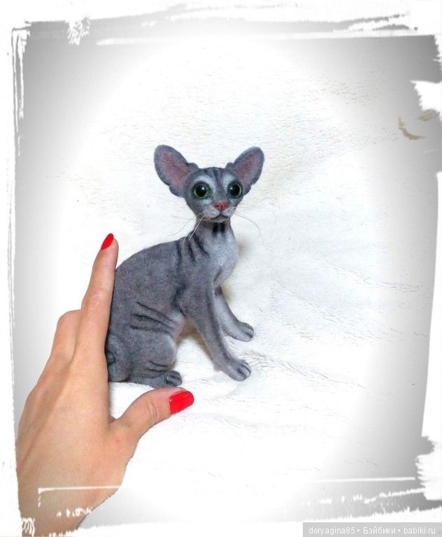 Сфинкс — Валяные игрушки из шерсти: сухое валяние