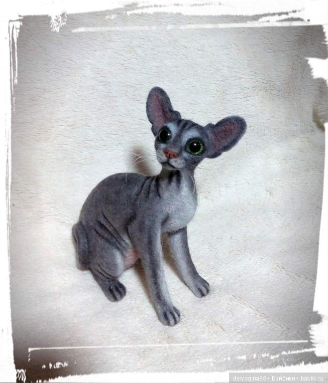 Сфинкс — Валяные игрушки из шерсти: сухое валяние (фото 5)