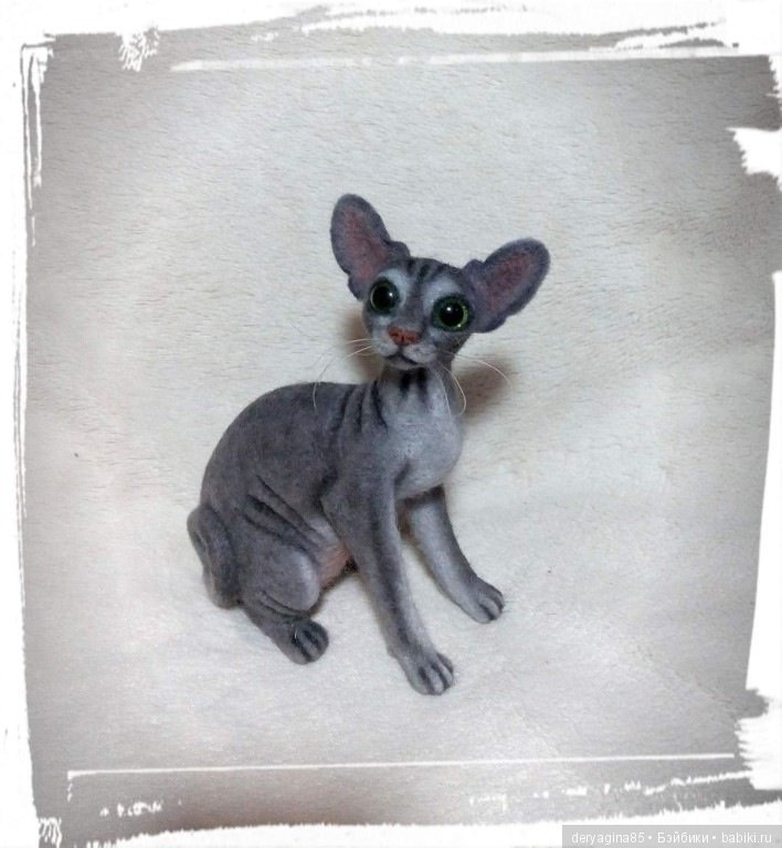 Сфинкс — Валяные игрушки из шерсти: сухое валяние